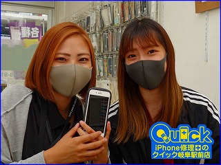 ☆iPhone8の液晶交換修理で岐阜市からご来店！アイフォン修理のクイック岐阜