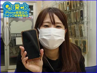 ※岐阜市よりiPhone XRの画面割れ修理とバッテリー半額交換にご来店～♪クイック岐阜