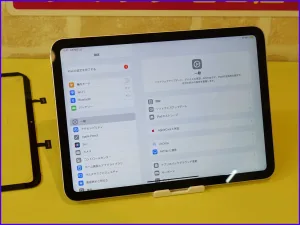 ガラス交換修理が完了し綺麗になったiPad 11の当日仕上がり後